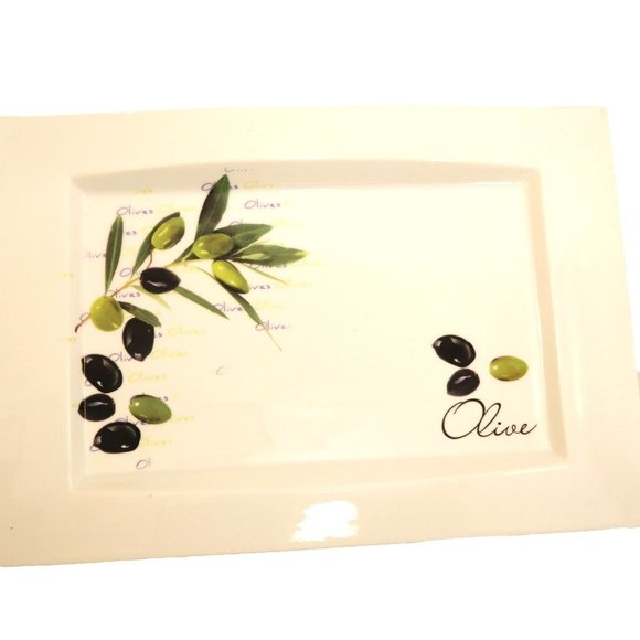 D'Moda Italy Olive Branch Collection Rectangular P - Picture 5 of 7